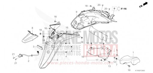 GARDE-BOUE ARRIERE SH350AS de 2025